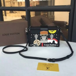 Replica Louis Vuitton Black Graphic Patch Petite Malle