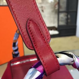 Replica Hermes Red Lindy 30 Bag Twilly Handle