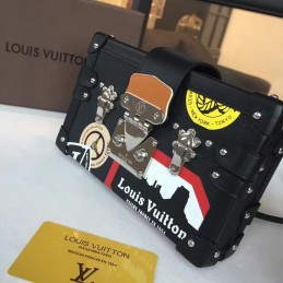 Replica Louis Vuitton Black Graphic Patch Petite Malle