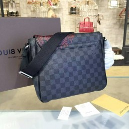Replica Louis Vuitton Damier Graphite Red Floral District PM