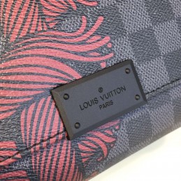 Replica Louis Vuitton Damier Graphite Red Floral District PM