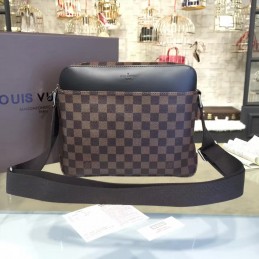 Replica Louis Vuitton Brown Damier Ebene Jake Messenger Bag