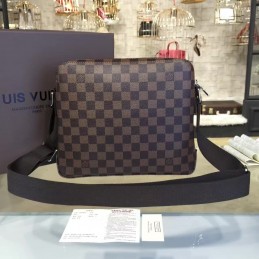 Replica Louis Vuitton Brown Damier Ebene Jake Messenger Bag