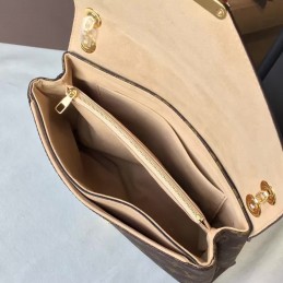Replica Louis Vuitton Brown Monogram Beige Flap Pallas Chain BB