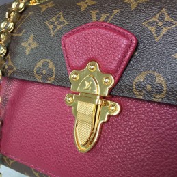 Replica Louis Vuitton Brown Monogram Burgundy Flap Victoire
