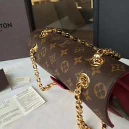 Replica Louis Vuitton Brown Monogram Burgundy Flap Victoire