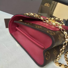 Replica Louis Vuitton Brown Monogram Burgundy Flap Victoire