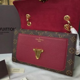 Replica Louis Vuitton Brown Monogram Burgundy Flap Victoire