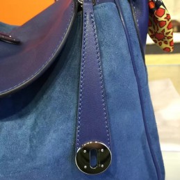 Replica Hermes Navy Blue Lindy 30 Bag Twilly Handle