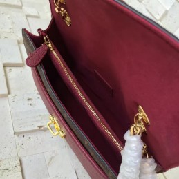 Replica Louis Vuitton Brown Monogram Burgundy Flap Victoire