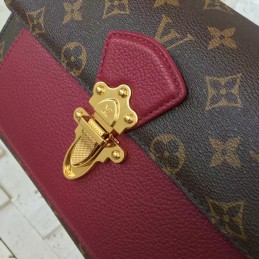 Replica Louis Vuitton Brown Monogram Burgundy Flap Victoire