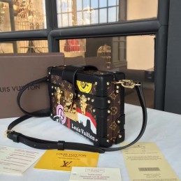 Replica Louis Vuitton Black Multicolor Graphic Petite Malle