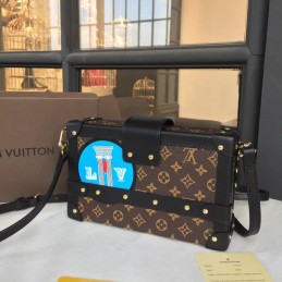 Replica Louis Vuitton Black Multicolor Graphic Petite Malle