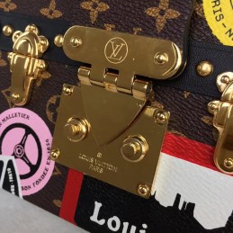 Replica Louis Vuitton Black Multicolor Graphic Petite Malle
