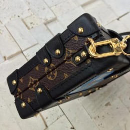 Replica Louis Vuitton Black Multicolor Graphic Petite Malle