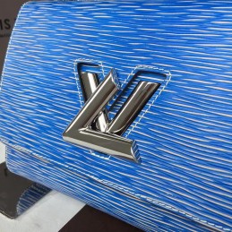 Replica Louis Vuitton Blue Textured Twist MM