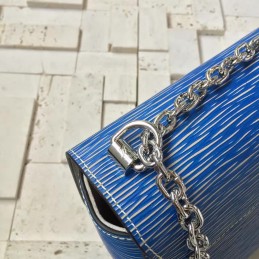 Replica Louis Vuitton Blue Textured Twist MM