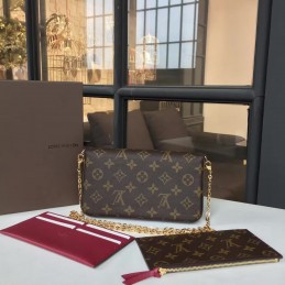 Replica Louis Vuitton Brown Monogram Felicie Pochette