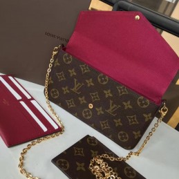 Replica Louis Vuitton Brown Monogram Felicie Pochette