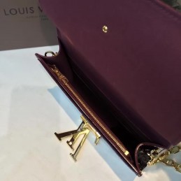 Replica Louis Vuitton Burgundy Patent Chain Louise GM