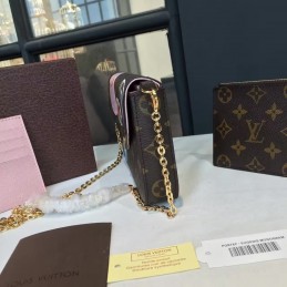 Replica Louis Vuitton Brown Monogram Patch Felicie Pochette