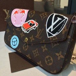 Replica Louis Vuitton Brown Monogram Patch Felicie Pochette