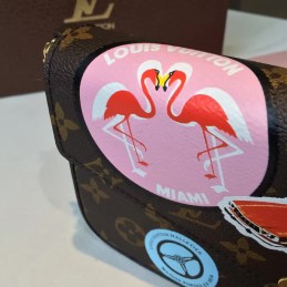 Replica Louis Vuitton Brown Monogram Patch Felicie Pochette