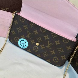Replica Louis Vuitton Brown Monogram Patch Felicie Pochette