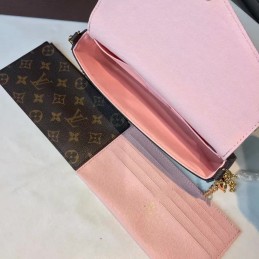 Replica Louis Vuitton Brown Monogram Patch Felicie Pochette