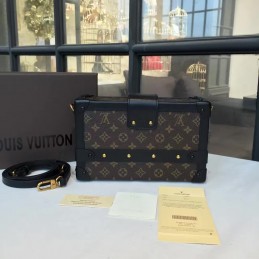 Replica Louis Vuitton Brown Monogram Red Graphic Petite Malle