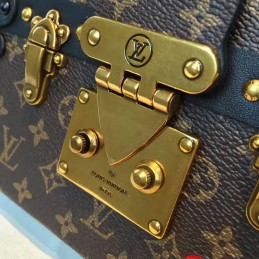 Replica Louis Vuitton Brown Monogram Red Graphic Petite Malle