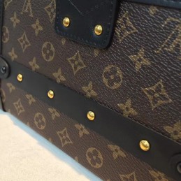 Replica Louis Vuitton Brown Monogram Red Graphic Petite Malle