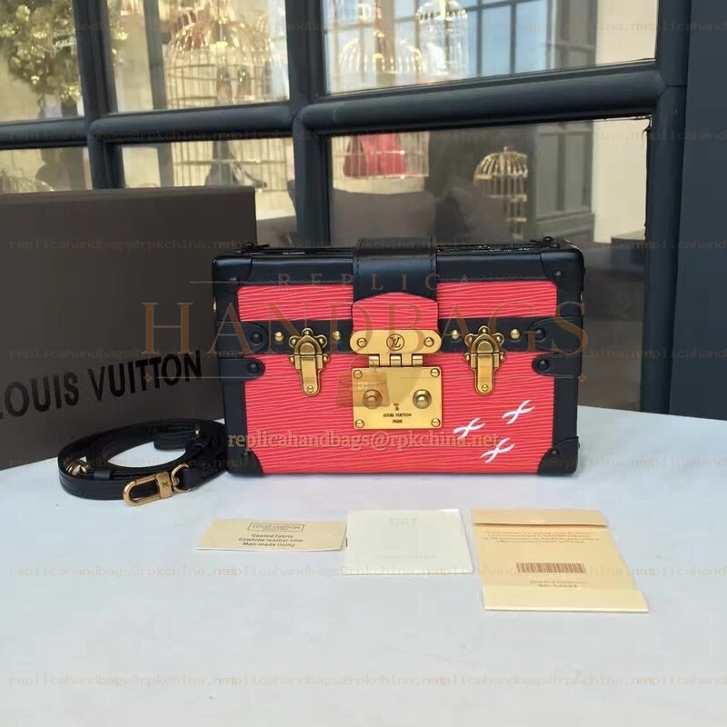 Replica Louis Vuitton Black Red Graphic Petite Malle