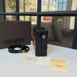 Replica Louis Vuitton Black Red Graphic Petite Malle