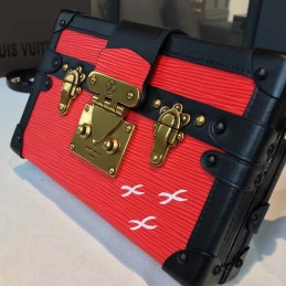Replica Louis Vuitton Black Red Graphic Petite Malle