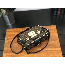 Replica Louis Vuitton Brown Monogram Studded Petite Malle