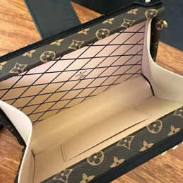 Replica Louis Vuitton Brown Monogram Studded Petite Malle