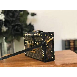 Replica Louis Vuitton Brown Monogram Studded Petite Malle