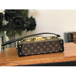 Replica Louis Vuitton Brown Monogram Studded Petite Malle
