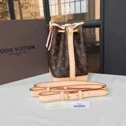 Replica Louis Vuitton Brown Monogram Pink Trim Noe BB