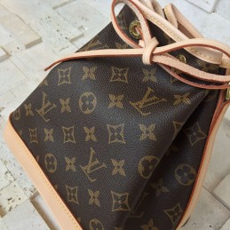 Replica Louis Vuitton Brown Monogram Pink Trim Noe BB