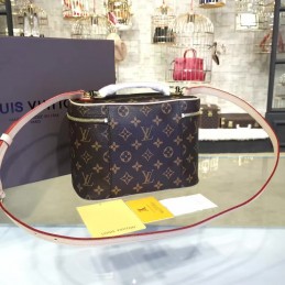 Replica Louis Vuitton Brown Monogram Pink Trim Nice Vanity Case