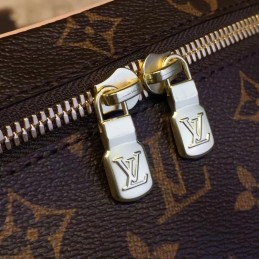 Replica Louis Vuitton Brown Monogram Pink Trim Nice Vanity Case