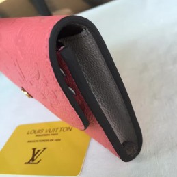 Replica Louis Vuitton Pink Embossed Monogram Emilie Wallet