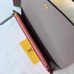 Replica Louis Vuitton Pink Embossed Monogram Emilie Wallet