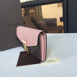 Replica Louis Vuitton Brown Monogram Pale Pink Pallas Wallet
