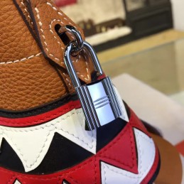 Replica Hermes Brown Bolide 45 Shark Charm Twilly Handle Bag