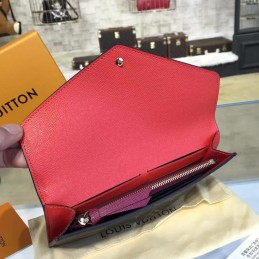 Replica Louis Vuitton Brown Monogram Red Interior Josephine Wallet