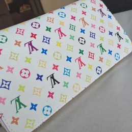 Replica Louis Vuitton White Multicolor Monogram Pale Pink Interior Zippy Wallet