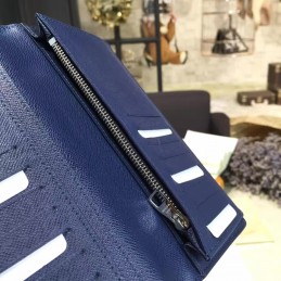 Replica Louis Vuitton Blue Epi Leather Brazza Wallet
